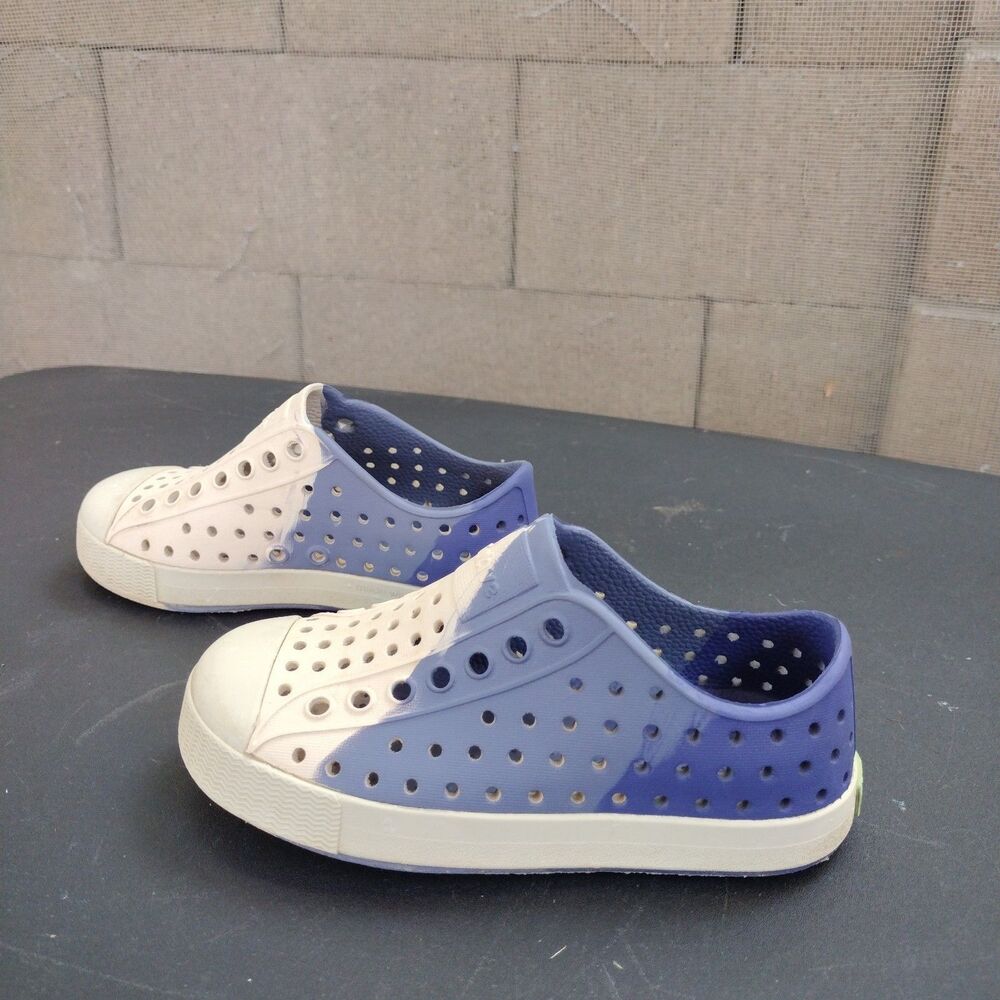 Native Jefferson Kids Slip On Water Shoes Size C9 Bloom Marble Bone White